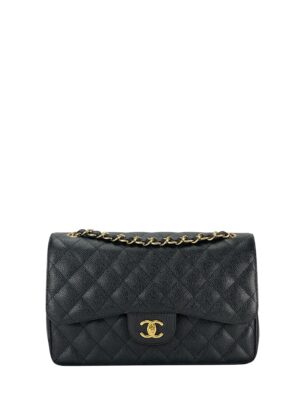 CHANEL - Black Caviar Jumbo Flap Bag 30