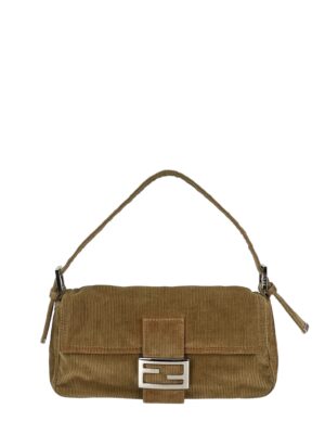 FENDI - Small Mamma Baguette Bag Brown Corduroy