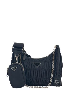 PRADA - Black Re-Edition 2005 Re-Nylon bag 3 in1 Saffiano x Tessuto