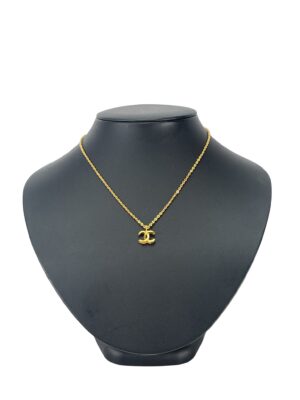 CHANEL - Gold-tone CC Pendant Necklace